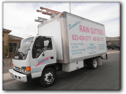 Arizona Seamless Rain Gutters Truck